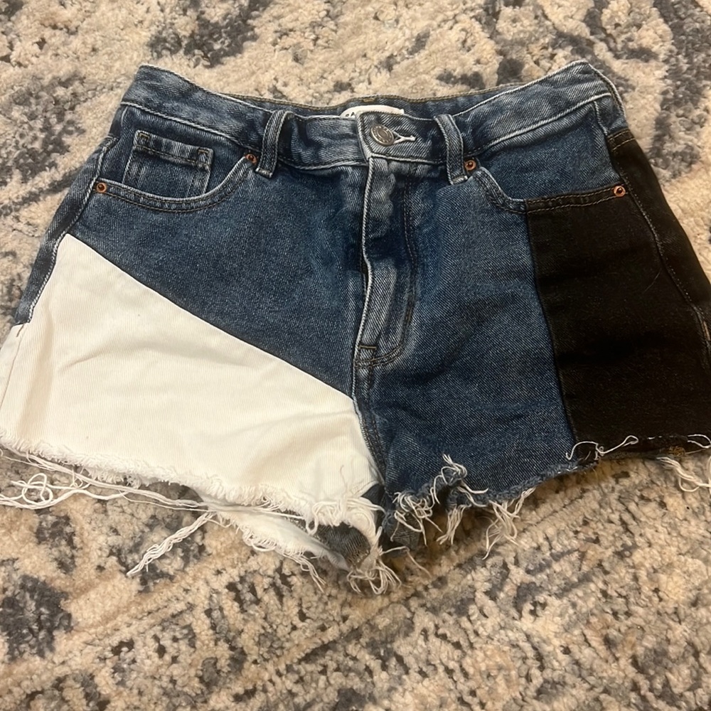 Pacsun Jean shorts- Color Block